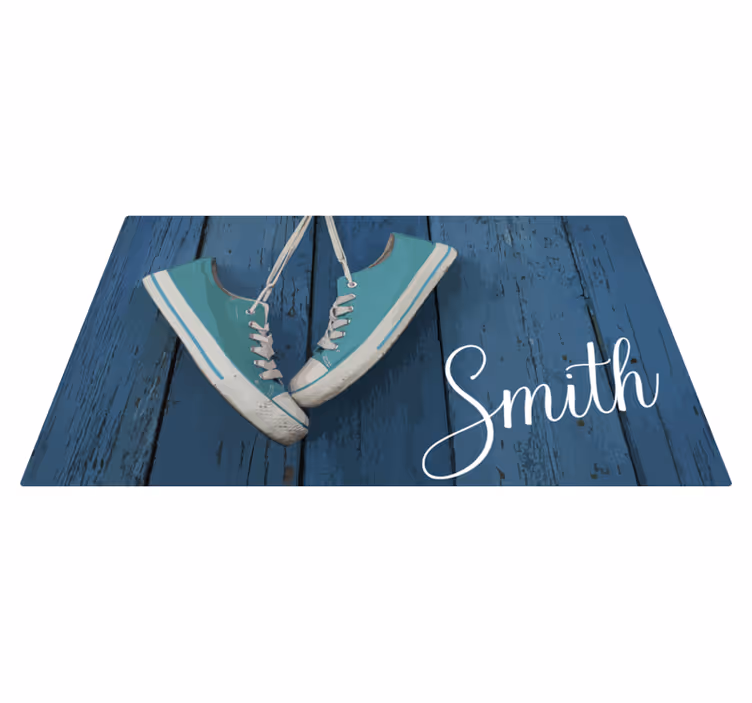 Sneakers personalisatie vinyl tapijt met textuur - TenStickers