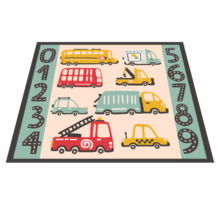 Voertuig plezier vinyl tapijt kind - TenStickers
