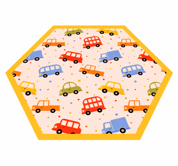 Speels vervoer vinyl tapijt voor meer kinderen - TenStickers