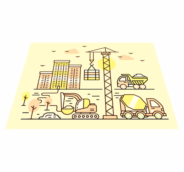 Stedelijke constructie vinyl tapijt voor meer kinderen - TenStickers