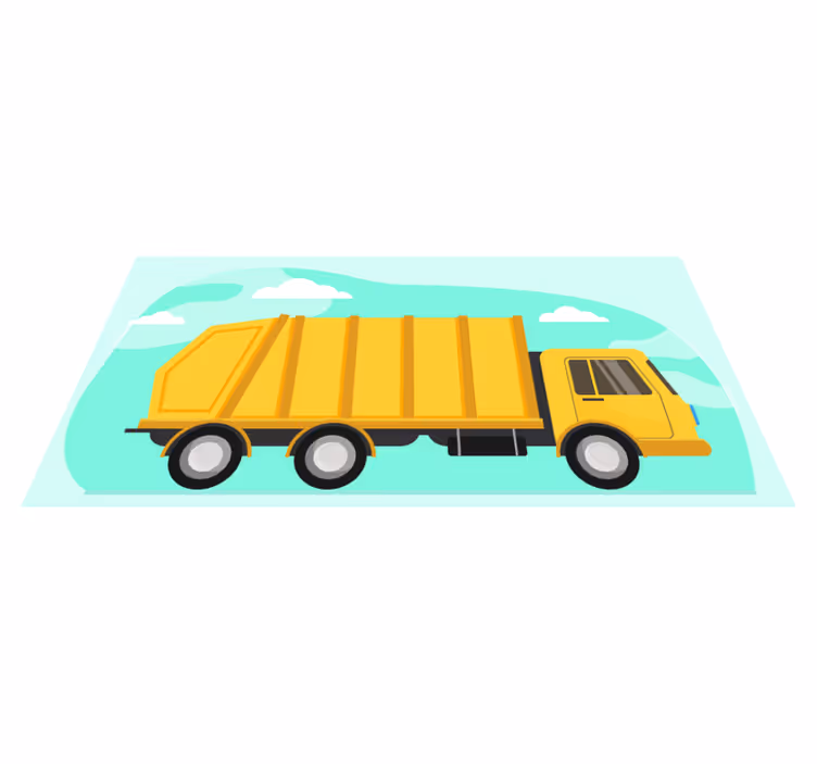 Cartoon dumper vinyl tapijt voor meer kinderen - TenStickers