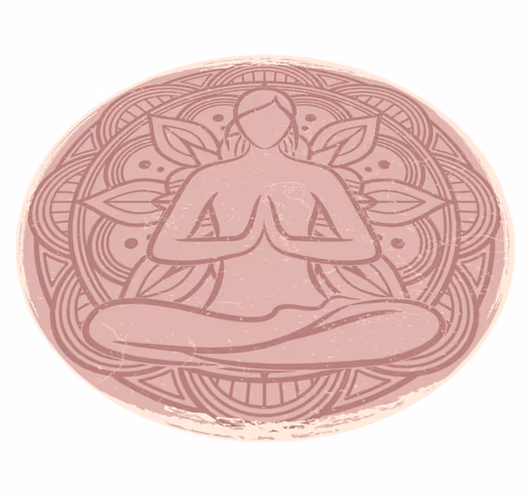 Meditatieve cirkel vinyl tapijt mandala - TenStickers