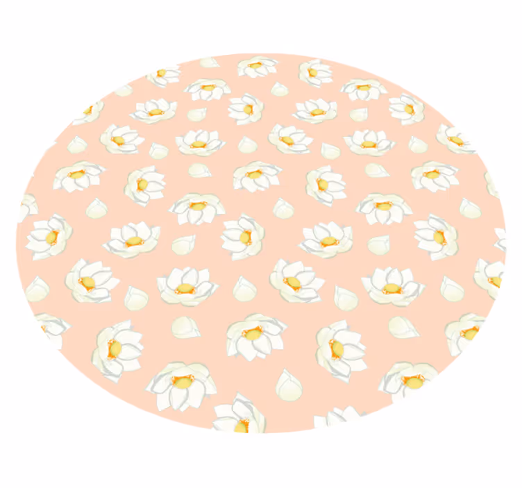 Vinyl tapijt bloemen en planten bloesem in bloei - TenStickers