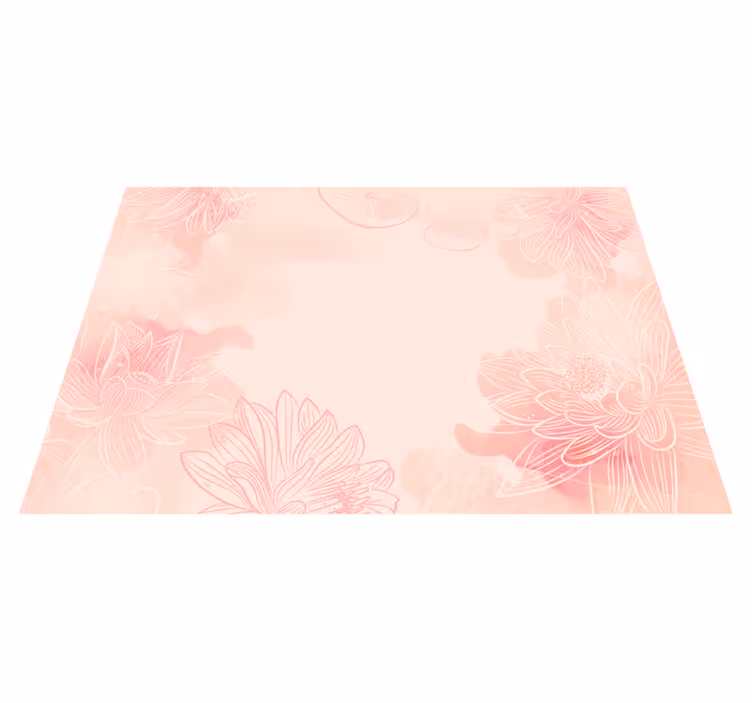 Bloemige rust vinyl tapijt bloemen en planten - TenStickers