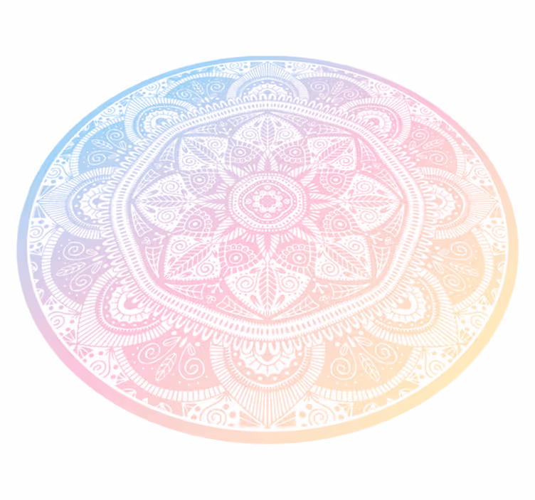 Verloopmandala vinyl tapijt mandala - TenStickers
