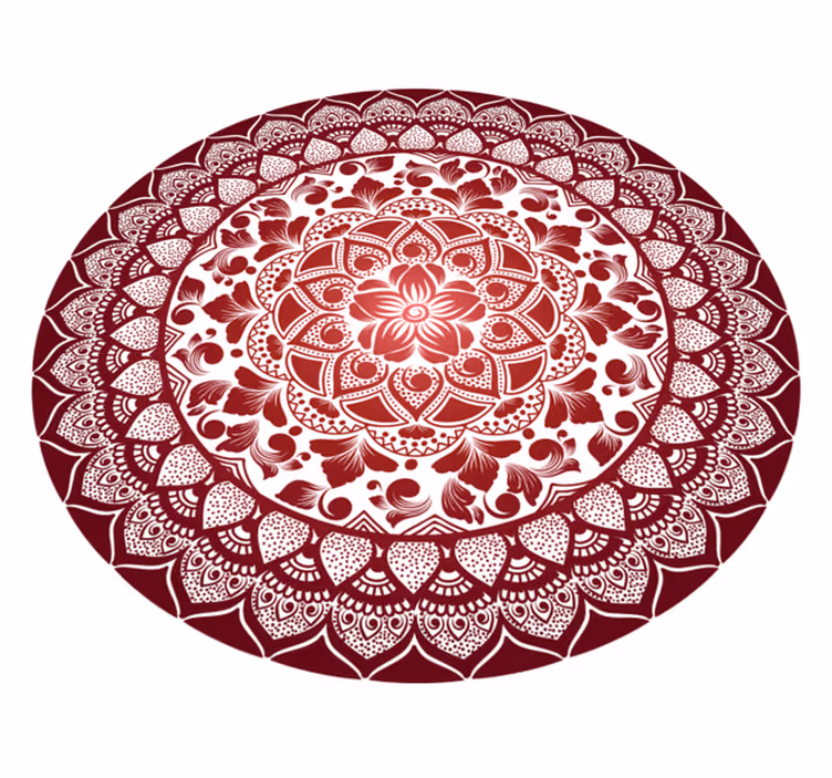 Vinyl tapijt mandala intricate mandala embleem - TenStickers
