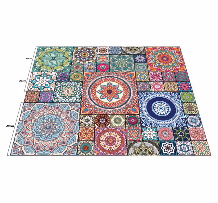 Vinyl tapijt mandala patronen - TenStickers