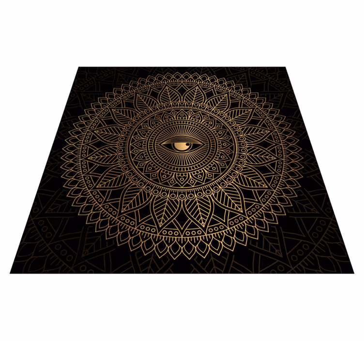 Vinyl tapijt mandala mandala oog centerpiece - TenStickers