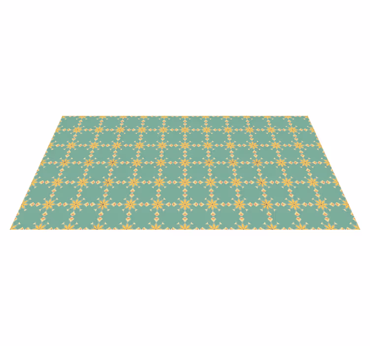 Geometrische keukeninrichting vinyl vloerkleed keuken - TenStickers
