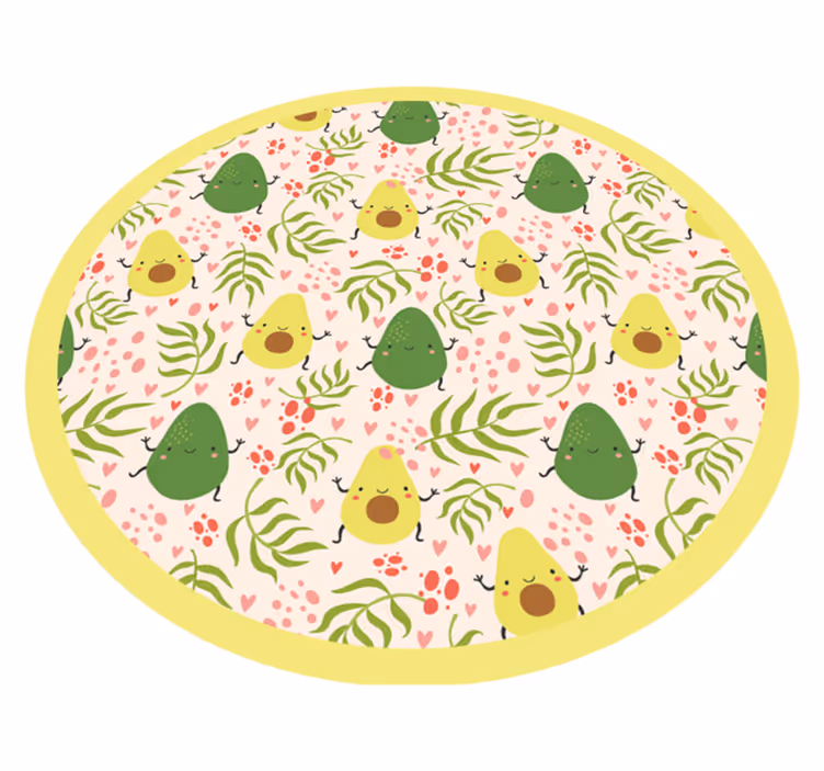 Avocado leuk patroon vinyl tapijt voor meer kinderen - TenStickers