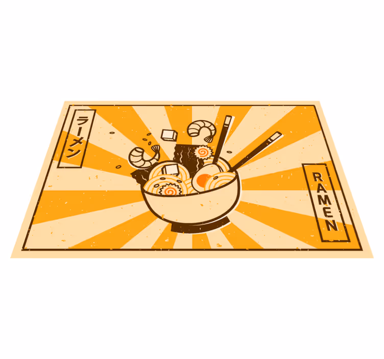 Ramen illustratie vinyl vloerkleed keuken - TenStickers