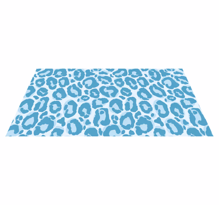 Blauwe giraffevlekken vinyl tapijt dierenprint - TenStickers
