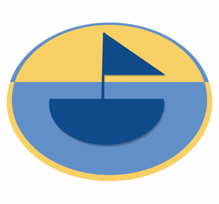 Geometrische zeilbootstructuur vinyl tapijt geometrisch - TenStickers