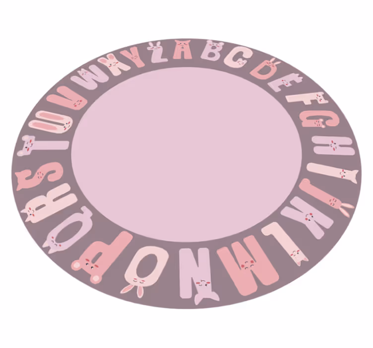 Vinyl tapijt alfabet educatieve cirkel - TenStickers