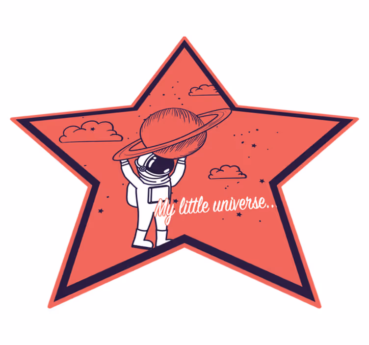 Astronaut sterrenonderzoeker vinyl tapijt kind - TenStickers