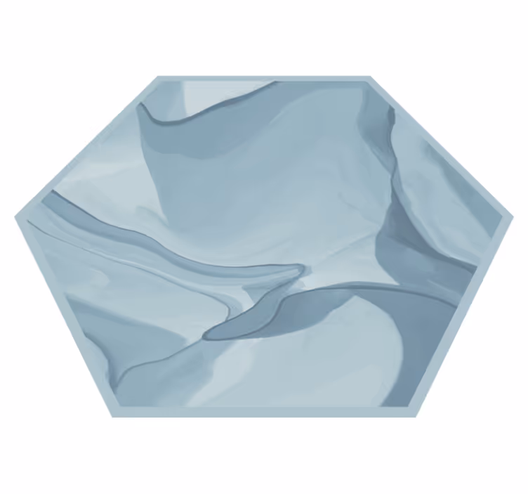Abstracte blauwe golven vinyl tapijt met textuur - TenStickers