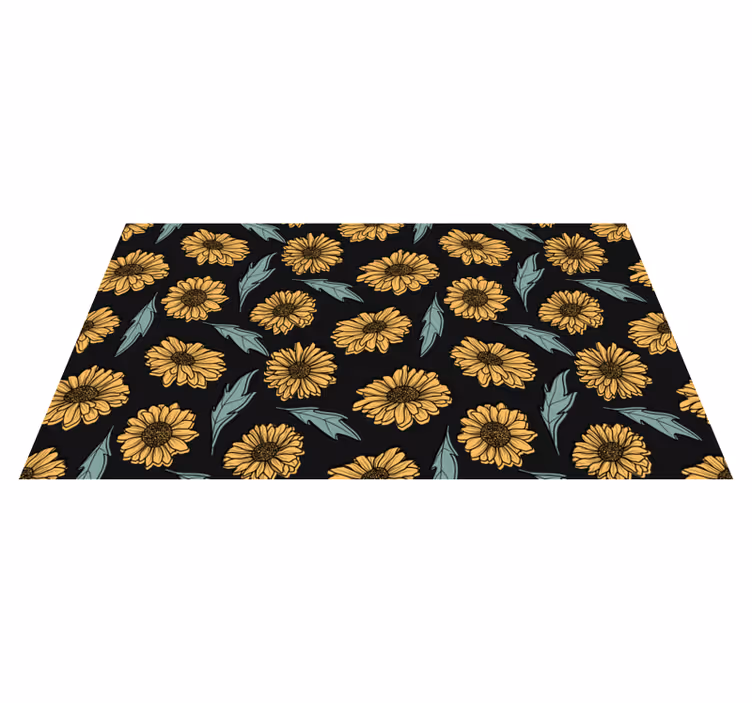 Zonnebloem bloei elegantie vinyl tapijt bloemen en planten - TenStickers