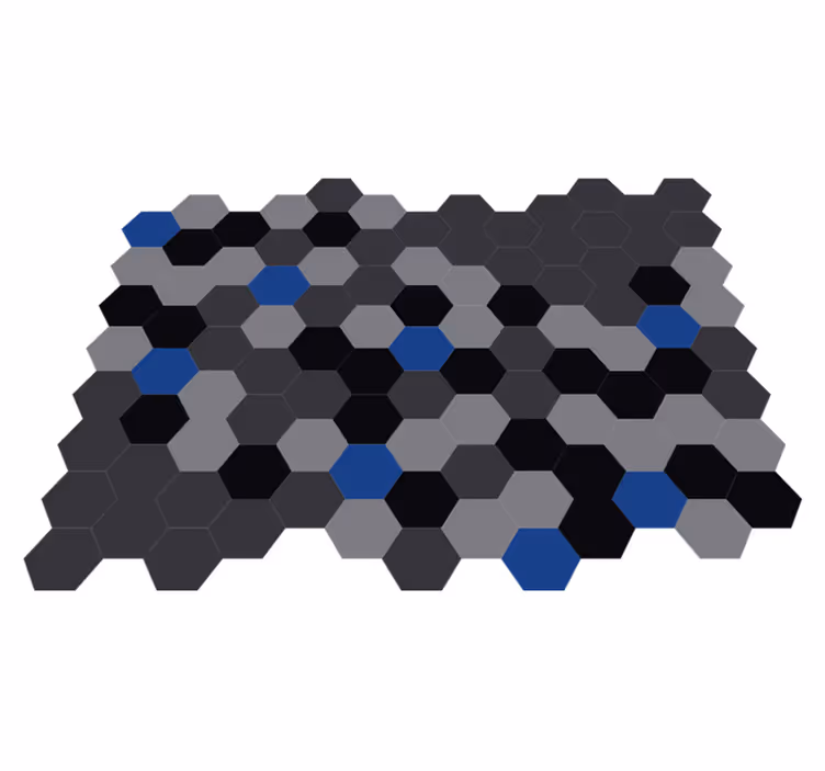 Hexagonale tinten vinyl tapijt geometrisch - TenStickers
