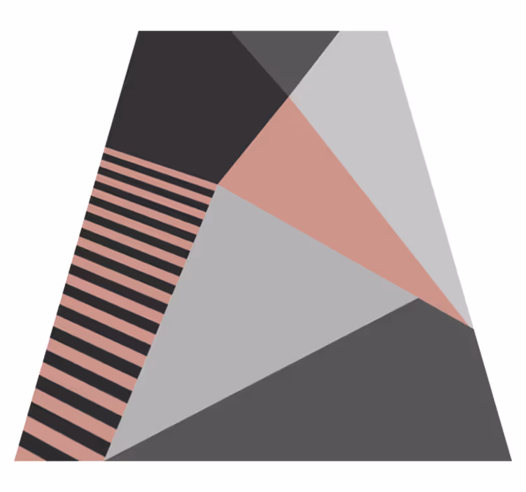Driehoekig geometrisch motief vinyl tapijt modern - TenStickers