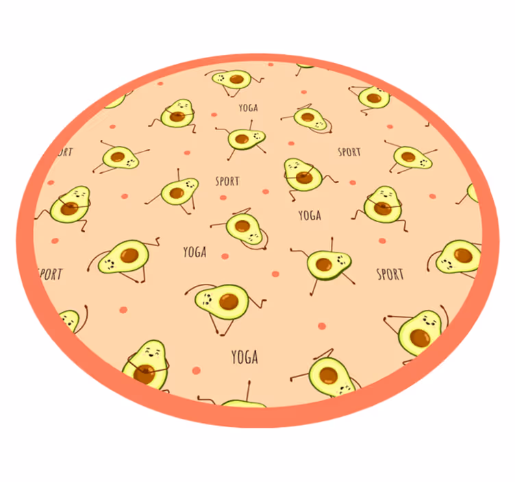 Avocado activiteit spelen vinyl tapijt kind - TenStickers