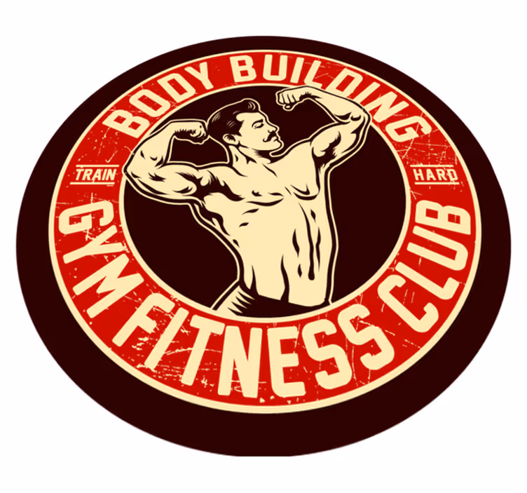 Fitnessclub embleem vinyl tapijt tiener - TenStickers