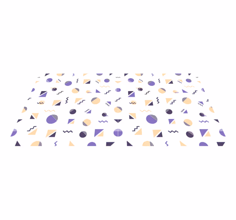 Geometrische vormen patroon vinyl tapijt geometrisch - TenStickers