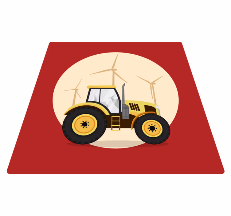 Speelcirkel voor tractoren vinyl tapijt kind - TenStickers