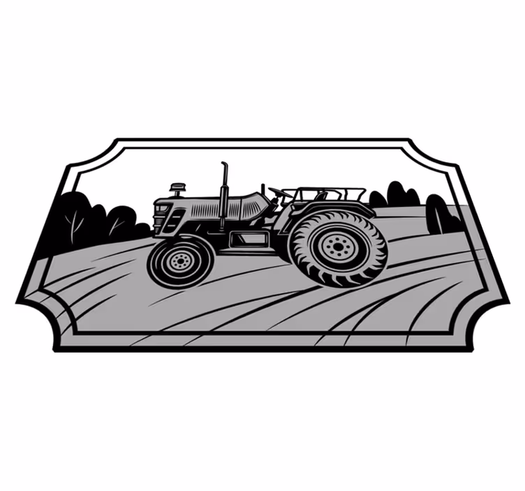 Monochrome trekker vinyl tapijt voor meer kinderen - TenStickers