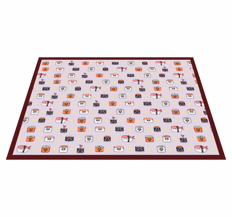 Sushi cartoon patroon vinyl tapijt kind - TenStickers