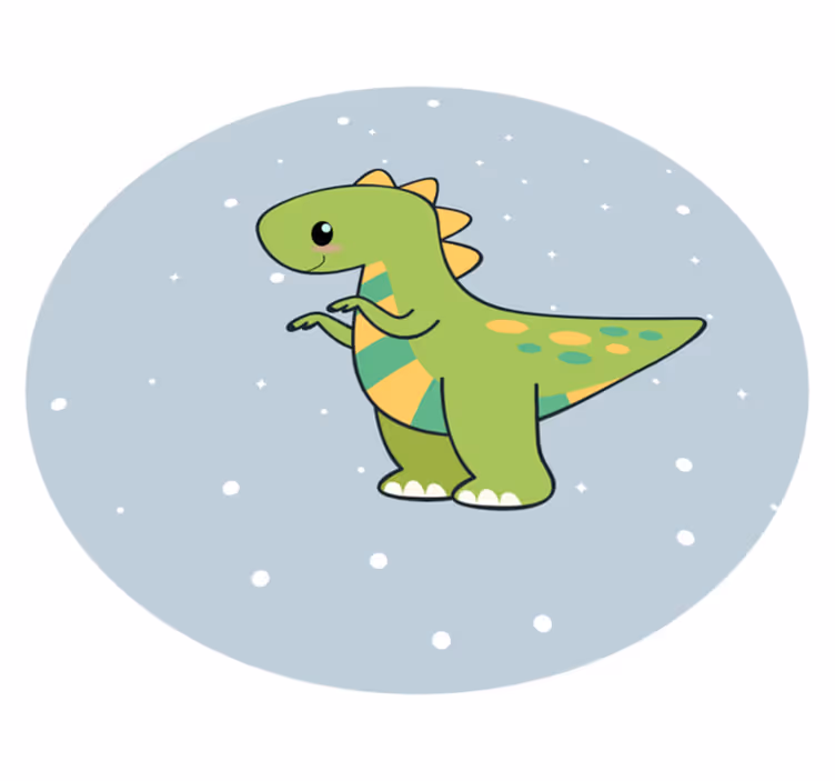 Vinyl vloerkleed dieren Anime dinosaurus - TenStickers
