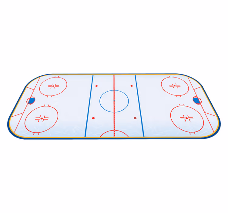 Spelletjes vinyl vloerkleed Ijshockeyveld - TenStickers