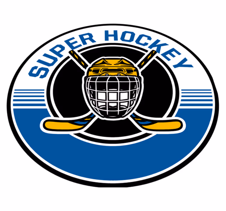 Hockey embleem vinyl tapijt spel - TenStickers