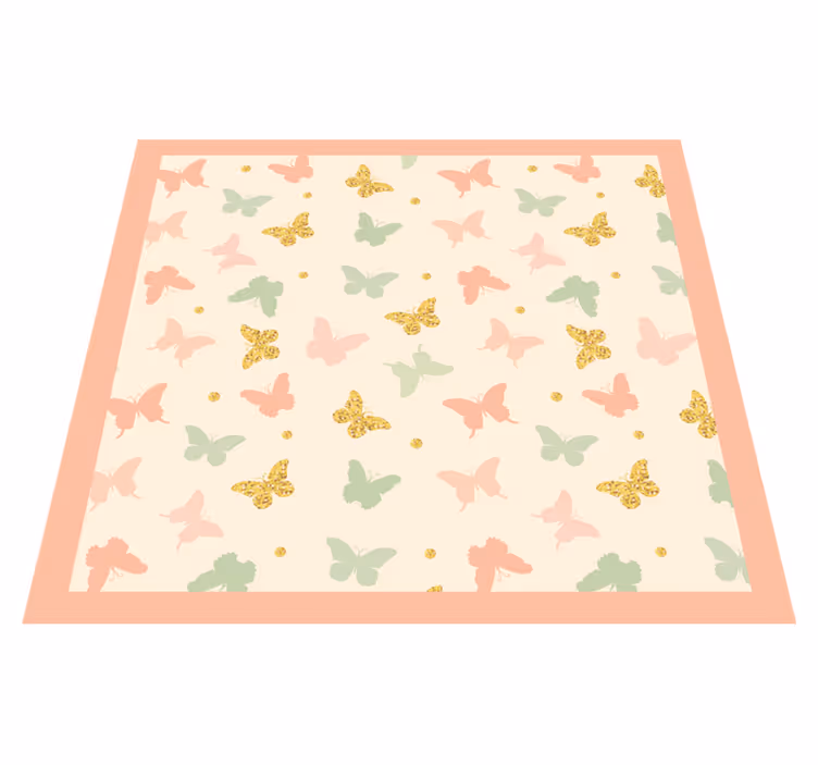 Vlinder pastels vinyl tapijt baby - TenStickers