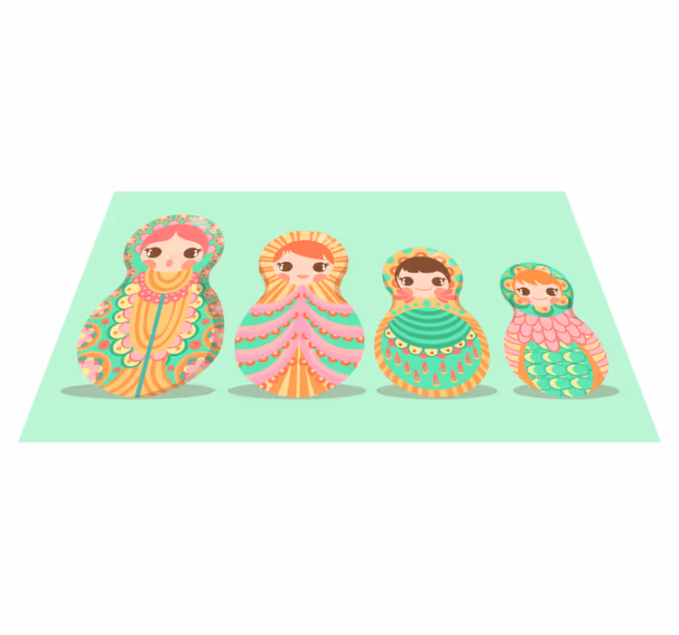 Matryoshka-patronen vinyl tapijt voor meer kinderen - TenStickers