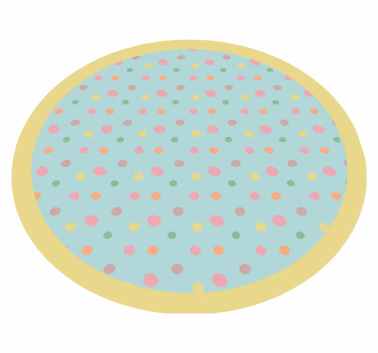 Levendige vlekkerige stippen vinyl tapijt woonkamer - TenStickers