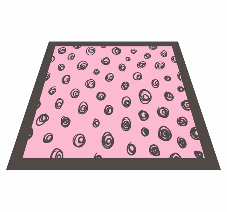 Spiraalvormig patroondecor vinyl tapijt slaapkamer - TenStickers