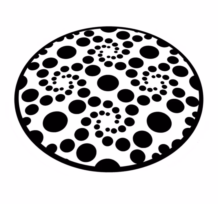 Cirkelvormig stippelpatroon vinyl tapijt geometrisch - TenStickers