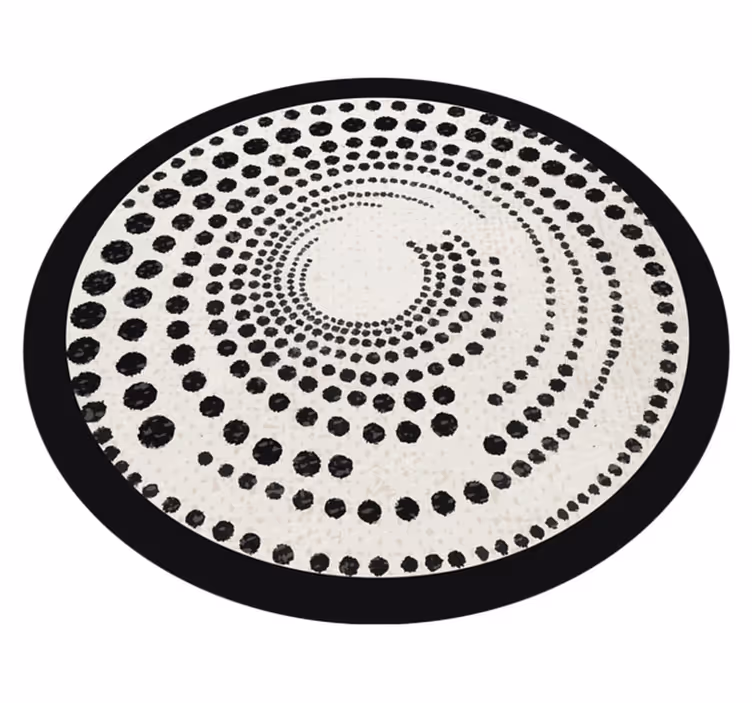 Concentrische cirkels detail vinyl tapijt geometrisch - TenStickers
