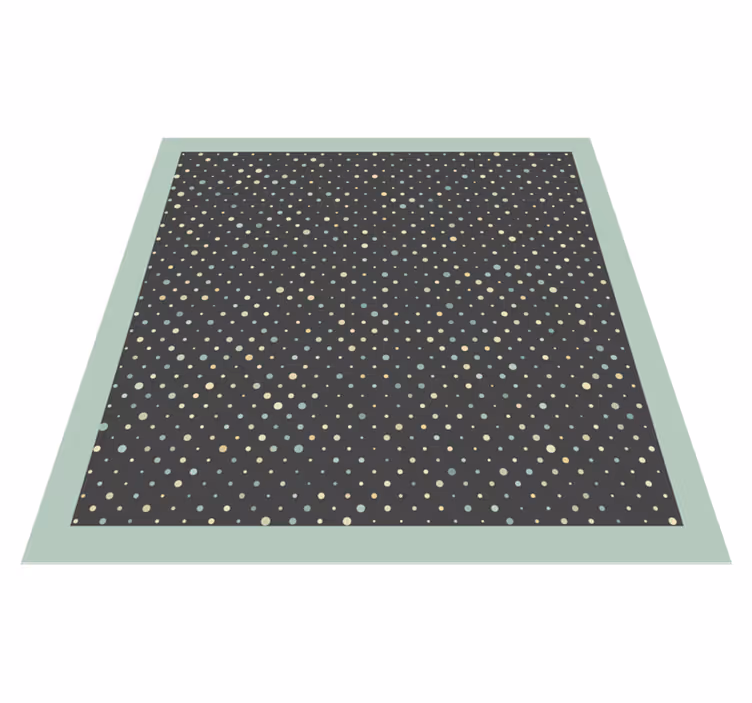 Vinyl tapijt met strepen en stippenpatroon - TenStickers