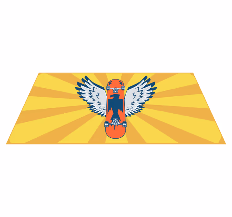 Skateboardvleugels decor vinyl tapijt voor meer kinderen - TenStickers