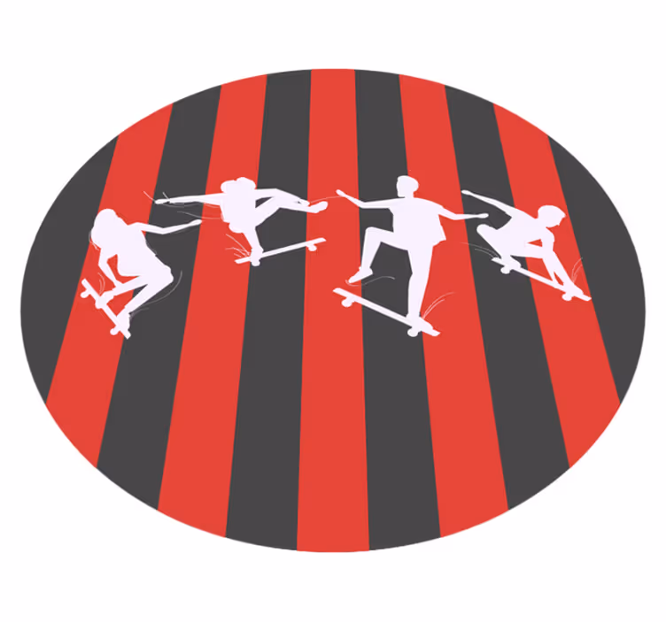 Schermen silhouetten vinyl tapijt spel - TenStickers