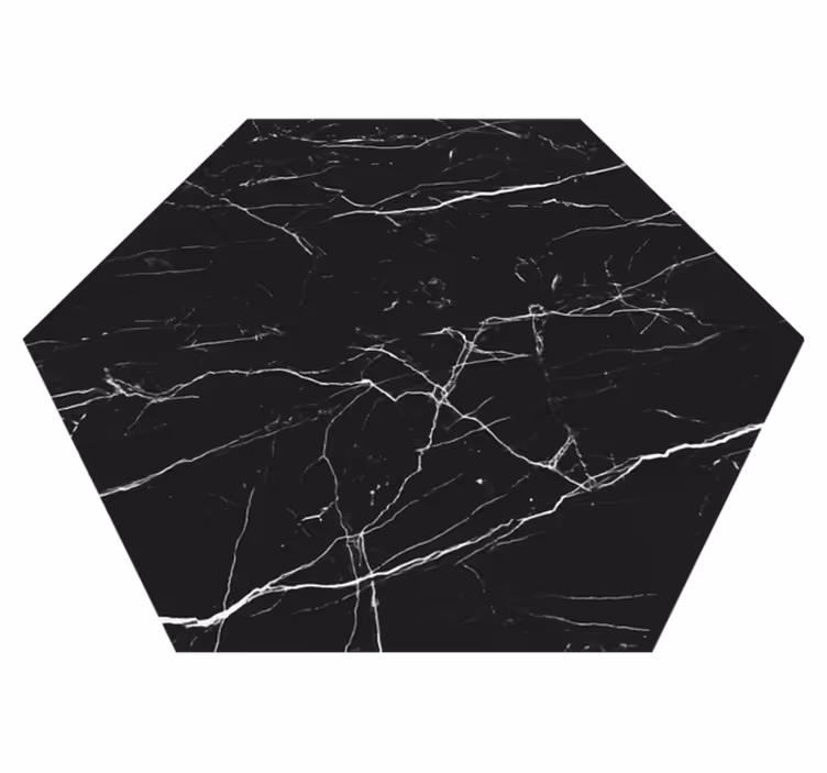 Moderne vinyl vloerkleed Zwart marmer - TenStickers