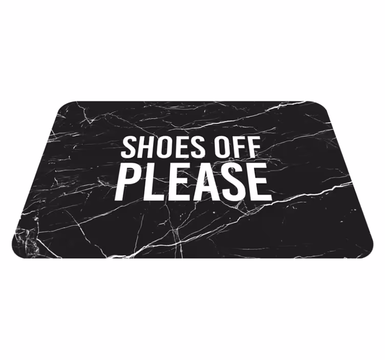 Schoenen uit marmer patroon op maat tapijt - TenStickers