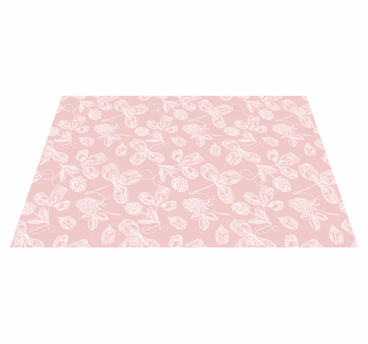 Botanische schetsen vinyl tapijt bloemen en planten - TenStickers