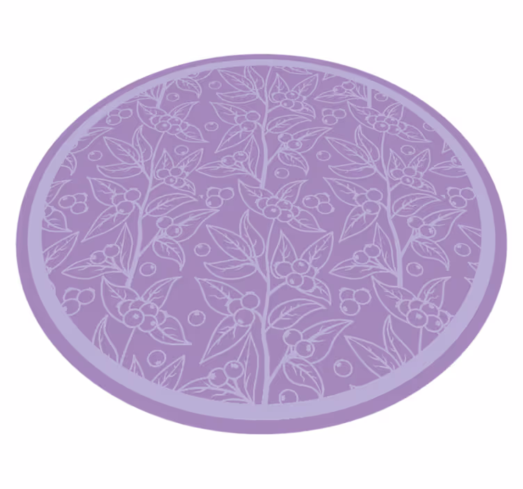 Lavendel bessen takken vinyl tapijt bloemen en planten - TenStickers