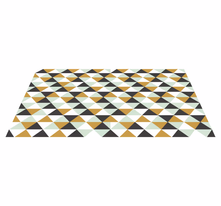 Driehoekige mozaïekopstelling vinyl tapijt geometrisch - TenStickers