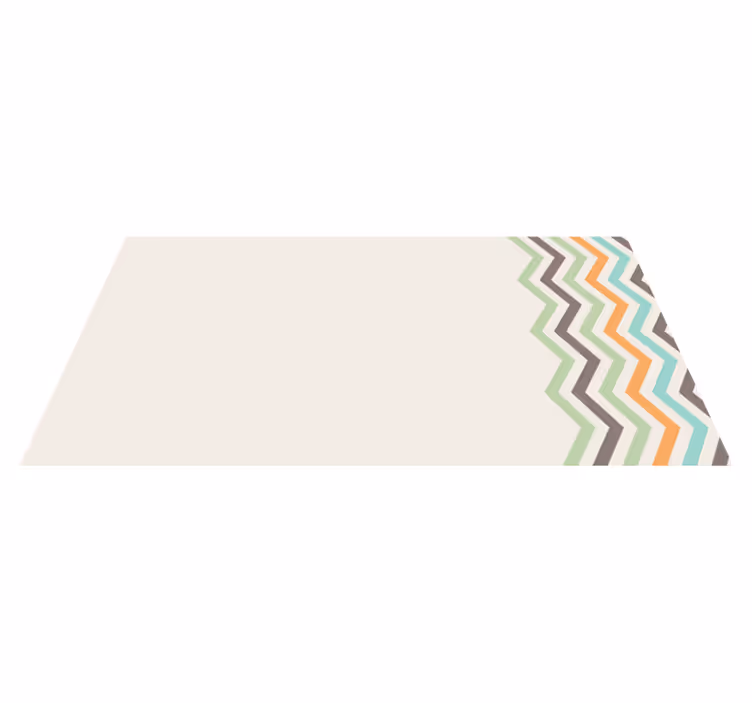 Chevronpatroon stijl vinyl tapijt met strepen - TenStickers