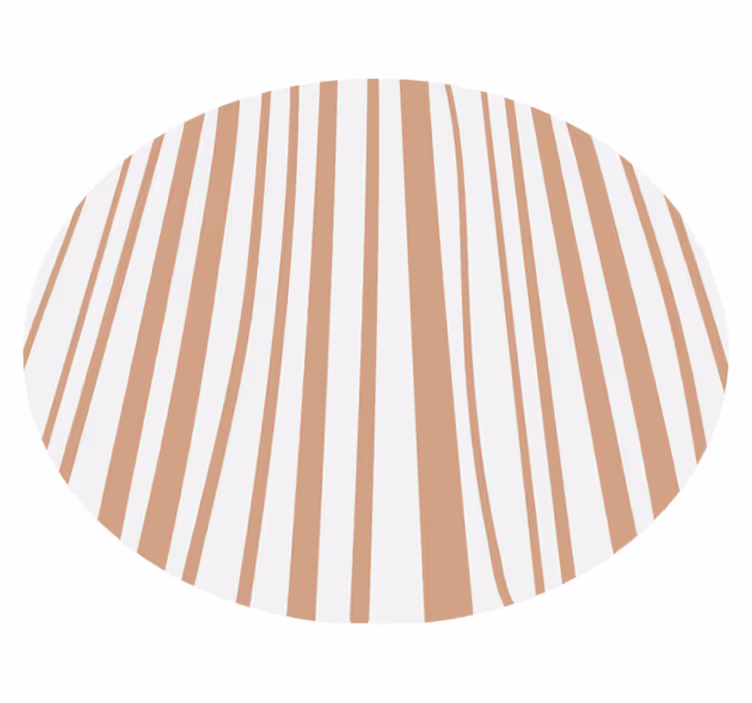 Zachte gestreepte elegantie vinyl vloerkleed rond - TenStickers