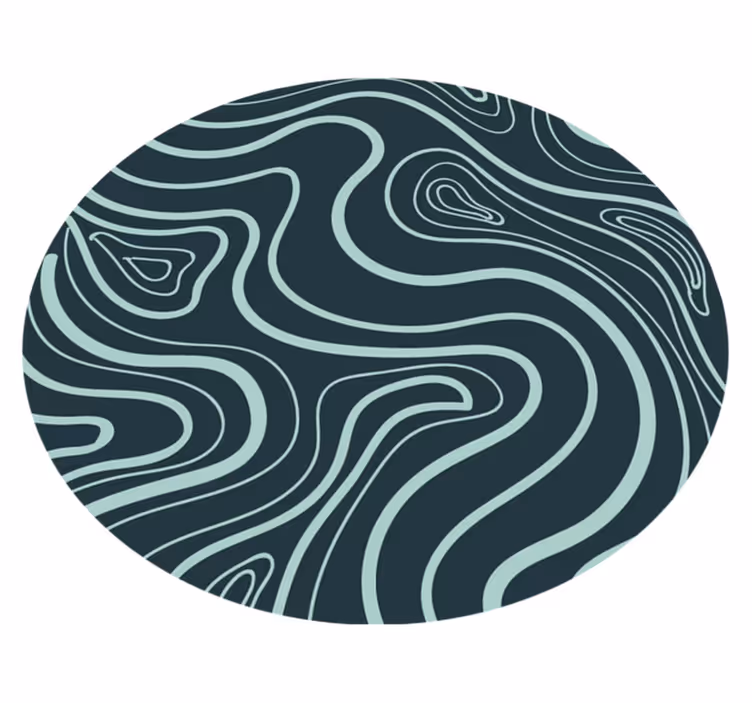 Topografische contouren vinyl tapijt met textuur - TenStickers