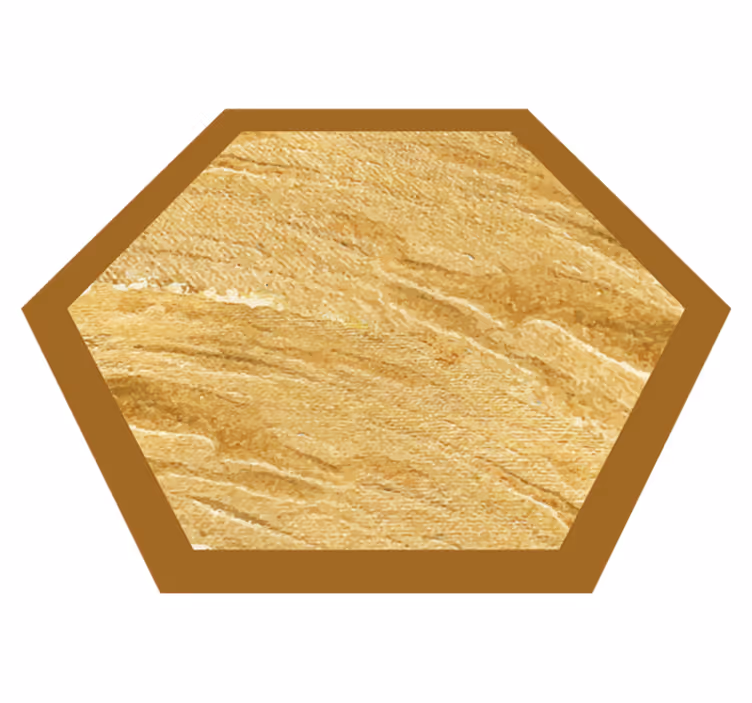 Hexagonale korreltextuur vinyl tapijt met houtstructuur - TenStickers